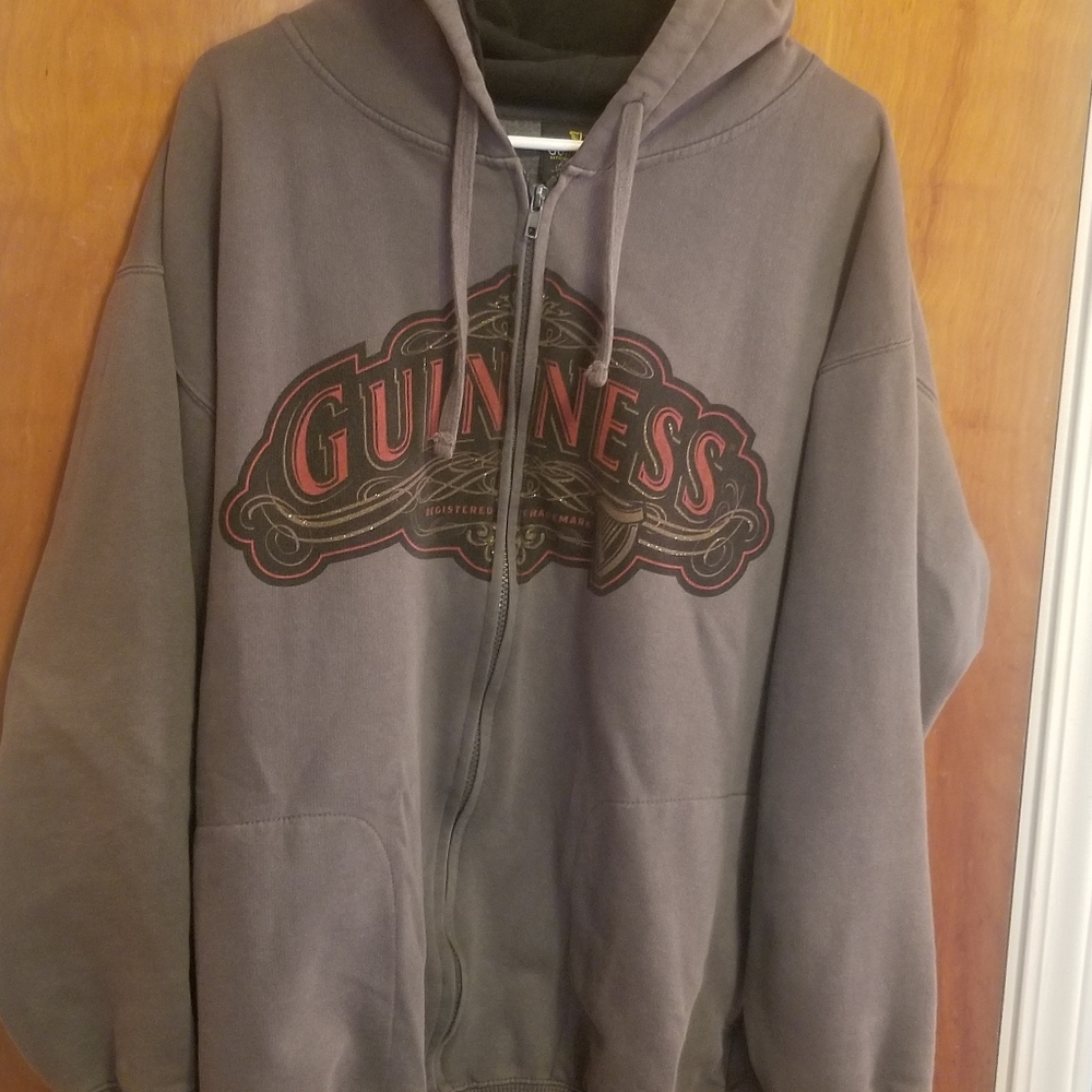 Guinness XL Zip Up Hoodie